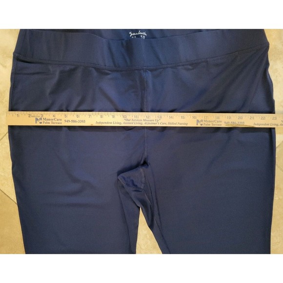 Susan Lucci Collection Ankle Leggings Pants Mesh details Navy Plus Size 2XL - Picture 5 of 8
